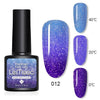 Load image into Gallery viewer, LEMOOC Thermal Nail Polish Gel Shiny Sequins Effect Color Change Varnishes Bling Glitter Soak Off Temperature Color Changing Gel