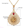 Load image into Gallery viewer, Metal Coin Muslim Islam Allah Necklace for Turks Gold Color Arab Pendant Middle East Arab Jewelry Rhinestone Turkish for Women