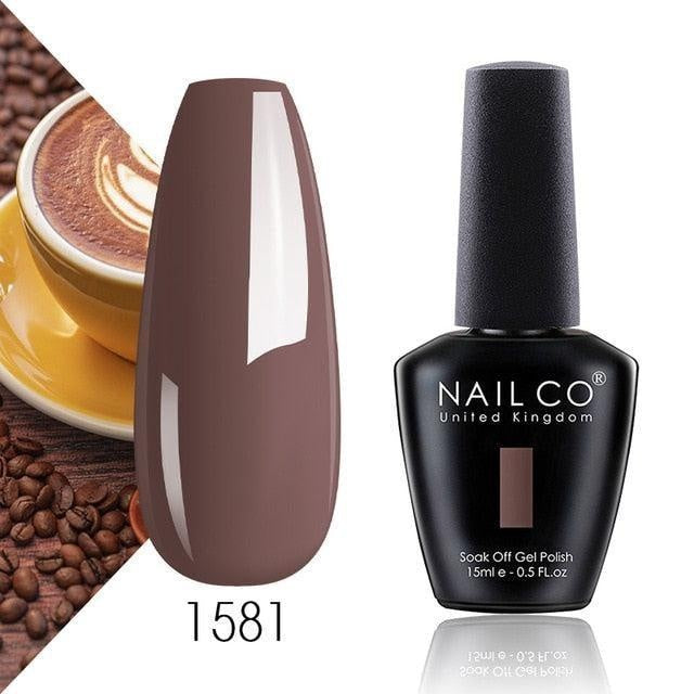 NAILCO 15ml Camel Coffee Chocolate Brown Colors Series Gel Varnish DIY Gel Nail Polish Nail Art Manicure Gellak Design Lacquer