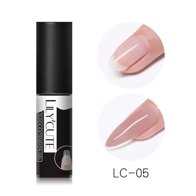 LILYCUTE 5ml Quick Extension Gel  White Clear Acrylic  UV Gel  Soak Off Crystal Jelly Finger Building Gel Tips