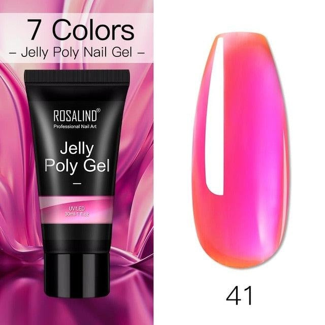 ROSALIND Poly Nail Gel For Nails Extension Finger nail art Manicure Acryl gel Varnish hybrid 30ML Poly UV Gel Polish Extension