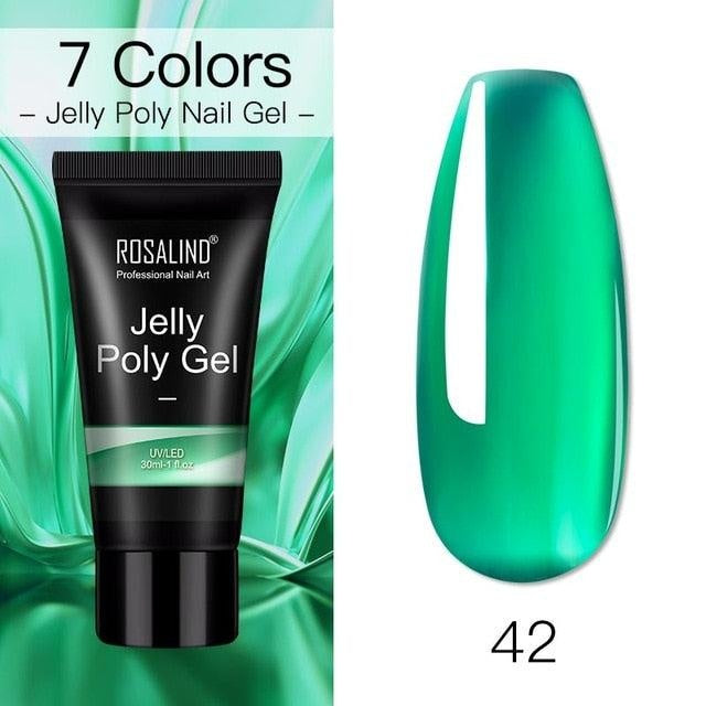 ROSALIND Poly Nail Gel For Nails Extension Finger nail art Manicure Acryl gel Varnish hybrid 30ML Poly UV Gel Polish Extension