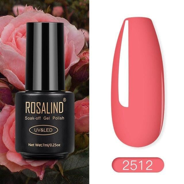 ROSALIND Gel Polish Red Nude Series Polish All For Manicure Nails Art Semi Permanent Gel UV LED Soff Off Hybrid Varnishes