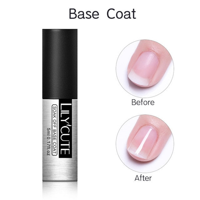 LILYCUTE 5ml Glitter Color Gel Nail Polish Glitter Sequin Varnish Semi Permanent Base Top Coat Soak Off UV Led Gel For Nail Art