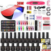 Load image into Gallery viewer, Nail Set 120W UV LED Lamp Dryer With 18/12 PCS Nail Gel Polish Kit Soak Off Manicure Set electric Nail drill For Nail Tools Set