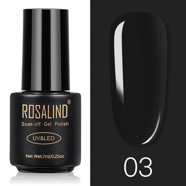 ROSALIND Nail Gel Polish Set Nails Art Gel Nail Polish For Manicure Soak Off White Primer Semi Permanent UV Gel Hybrid Lacquer