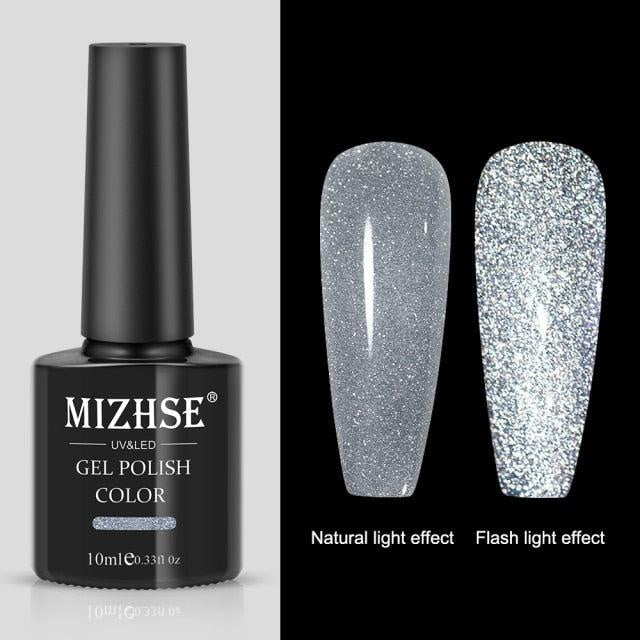 MIZHSE 10ML Reflective Gel Nail Polish Shiny 6 Colors Vernis Semi Permanent Varnish Hybird Nail Polish UV Acrygel For Nail Art