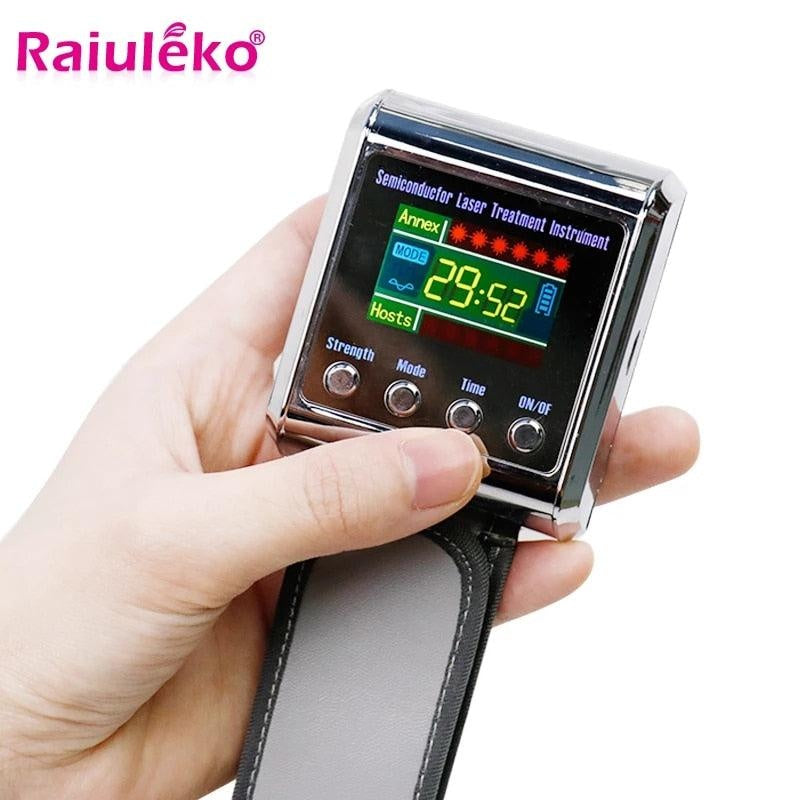 Household 650nm Laser Physiotherapy Wrist Diode LLLT for Diabetes Hypertension Treatment Diabetic Watch Laser Sinusitis Therapy