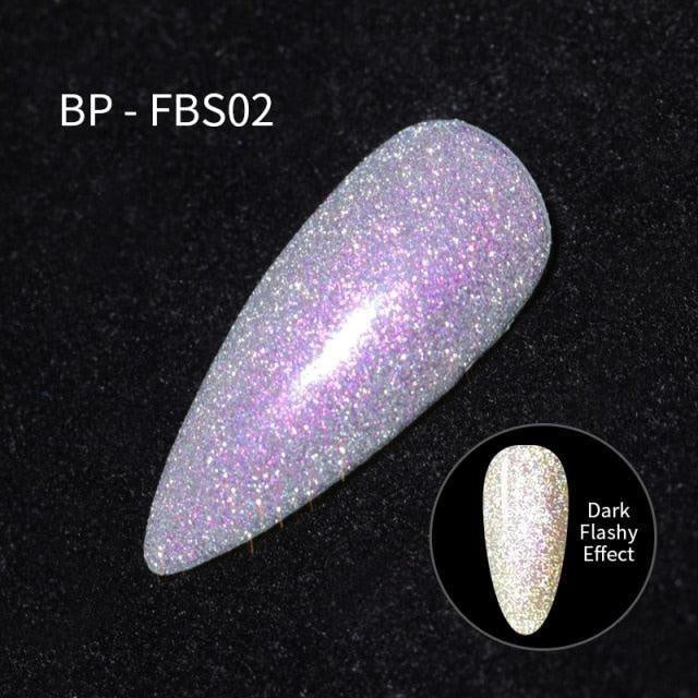 BORN PRETTY Reflective Glitter Gel Nail Polish Auroras Nail Art Holographics Effect Soak Off UV Gel for Nails Design 6ml