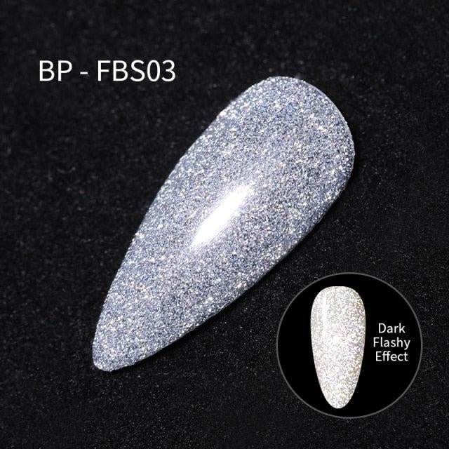 BORN PRETTY Reflective Glitter Gel Nail Polish Auroras Nail Art Holographics Effect Soak Off UV Gel for Nails Design 6ml