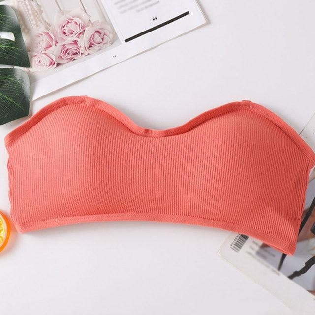 New Sexy Seamless Strapless Tube Top Women Push Up Bra Chest Wrap Underwear Lingerie With Padded Solid Color Top Invisible Bra