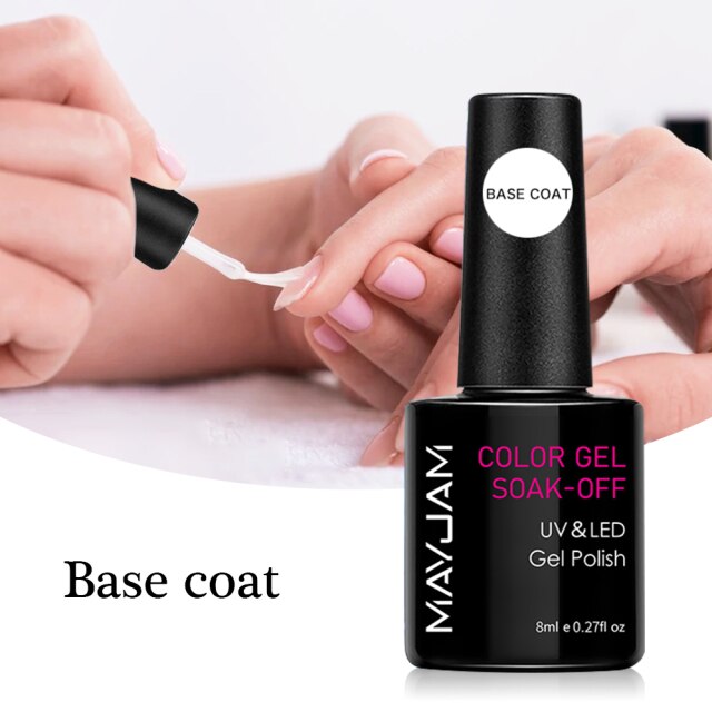 8ml MAYJAM Gel Nail Polish Semi Permanant UV Hybrid Varnish Soak Off UV Gel Nail Polish Base Gel Varnish Nail Art Manicure Gel