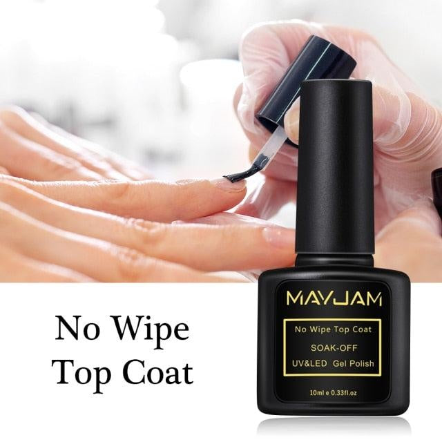8ml MAYJAM Nail Gel Summer Color Series Semi Permanent Varnish Soak Off UV Gel Nail Polish Lacquer Top Base Coat Nail Art Design