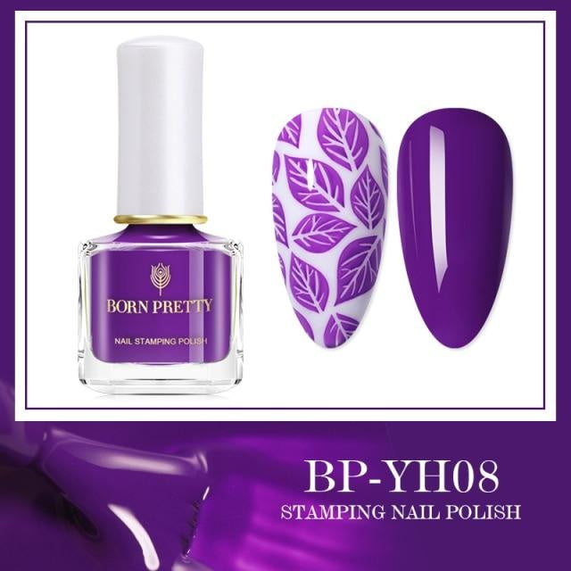 BORN PRETTY 7ml  Nail Stamping Polish Holo Nail Art Stamp Varnish Printing Polish Varnish Nail Art Template Top Coat Oil