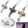 Load image into Gallery viewer, High Quality Metal Funeral Cremation Cross Pendant Urn Necklace for Ashes Memorial Jewelry