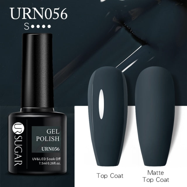 UR SUGAR 7.5ml Dark Purple Gel Nail Polish Soak Off UV LED Semi Permanent Gel Varnishes Manicure Nails Art Matte Top Coat Needed