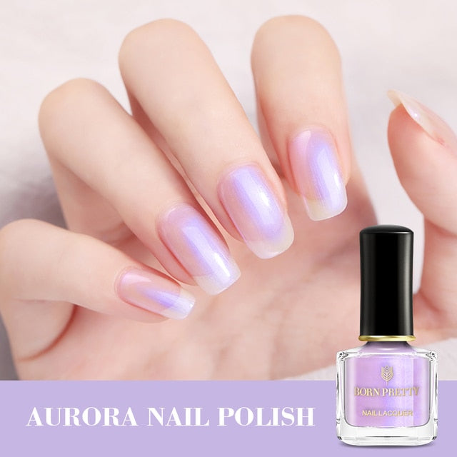 BORN PRETTY Iridescent Nail Polish Colorful Series 6ml Varnish Shining Glittering Nails 3-in-1 Water Based Nagel Kunst Lak