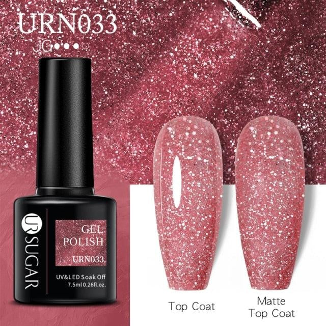 UR Sugar 7.5ML Gel Polish Manicure For Nails Christmas Semi Permanent Vernis Top Coat Soak Off UV LED Gel Color Glitter Varnish