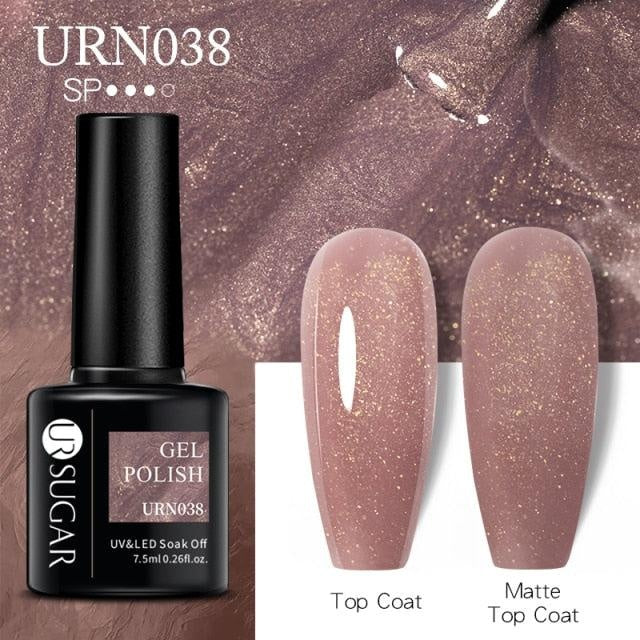UR Sugar 7.5ML Gel Polish Manicure For Nails Christmas Semi Permanent Vernis Top Coat Soak Off UV LED Gel Color Glitter Varnish
