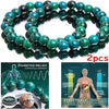 Load image into Gallery viewer, 2Pc Chrysocolla Malachite Bracelets For Women Men Natural Stone Beads Bracelet Round Shape Diabetes Relief Bracelet Jewelry Gift