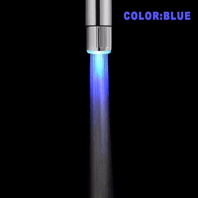 Zhang Ji LED Temperature Sensitive 3-Color Light-up Faucet Kitchen Bathroom Glow Water Saving Faucet Aerator Tap Nozzle Shower