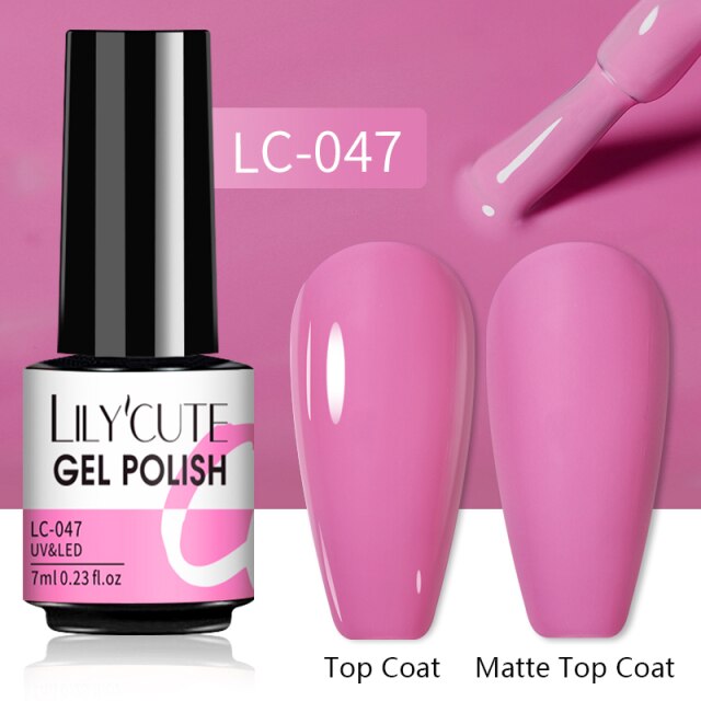 LILYCUTE 7ML Glitter Nail Gel Polish Sequins Semi-permanent UV LED Gel For Manicure Nail Art Design Base Top Coat Gel Varnishes
