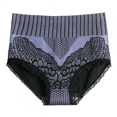 Menstrual Briefs Leak Proof Incontinence Underwear Briefs Women Flower Print Seamless Nylon Stretchy Tummy Control Panties