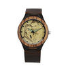 YAZI Personalized Custom Watch Photo Printing Natural Ebony Wooden Watch Engraving Picture Leather Band Unique Quartz Watches