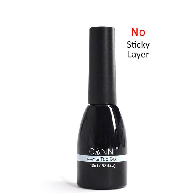 CANNI Base Coat Topcoat High Glossy Tempered No-wipe Matt Top UV LED Foundation Gel Long Lasting Color Lacquer Nail Gel Polish
